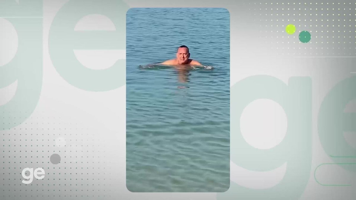 Galvão nada no Golfo Pérsico antes de narrar jogo da Argentina