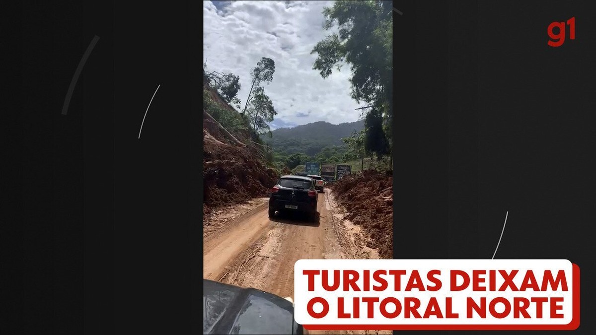 Saída do Litoral tem cenário de guerra: carros subindo e caminhões do Exército e retroescavadeiras descendo, relatam repórteres do g1