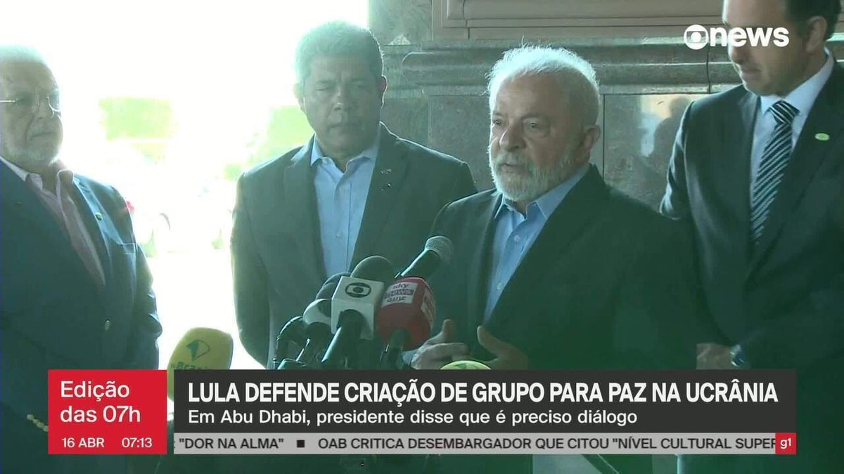 Em Abu Dhabi, Lula diz que decisão sobre guerra na Ucrânia ‘foi tomada por dois países’ e defende ‘G20 pela paz’