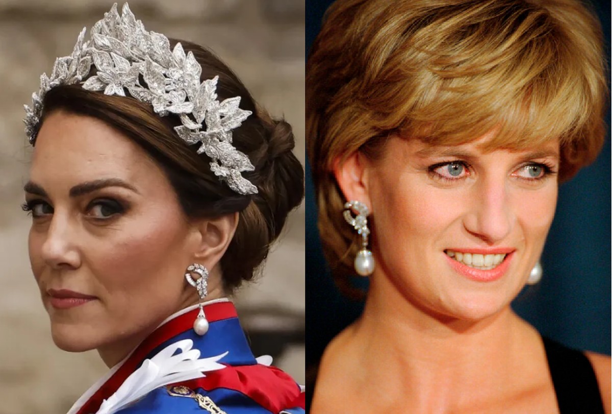 Kate Middleton homenageia princesa Diana e rainha Elizabeth II na coroação de Charles III