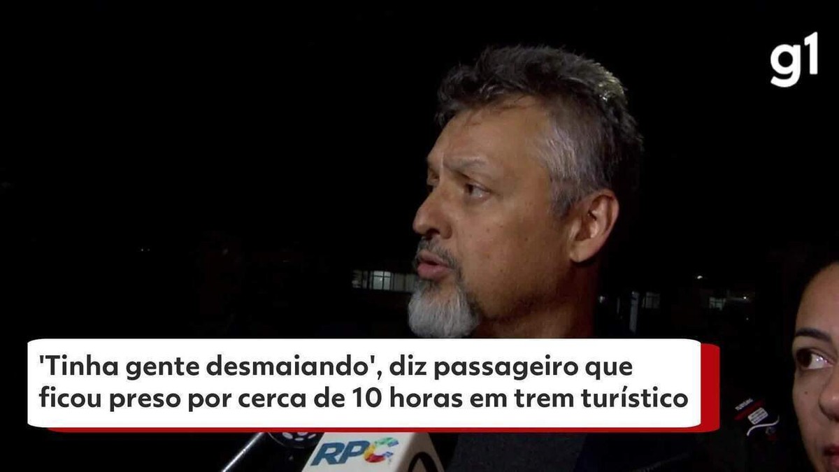 ‘Tinha gente desmaiando’, diz passageiro que ficou preso por cerca de 10 horas em trem turístico no Paraná