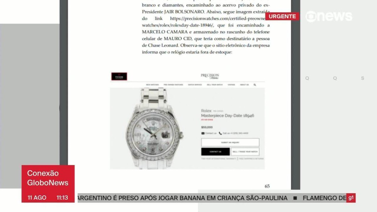 Recompra de Rolex tem recibo com nome de Wassef, e PF vê ‘prova contundente’ contra advogado de Bolsonaro