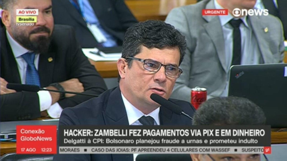 Em CPI, Delgatti e Moro batem boca; hacker diz que senador é ‘criminoso contumaz’, e é chamado de ‘bandido’