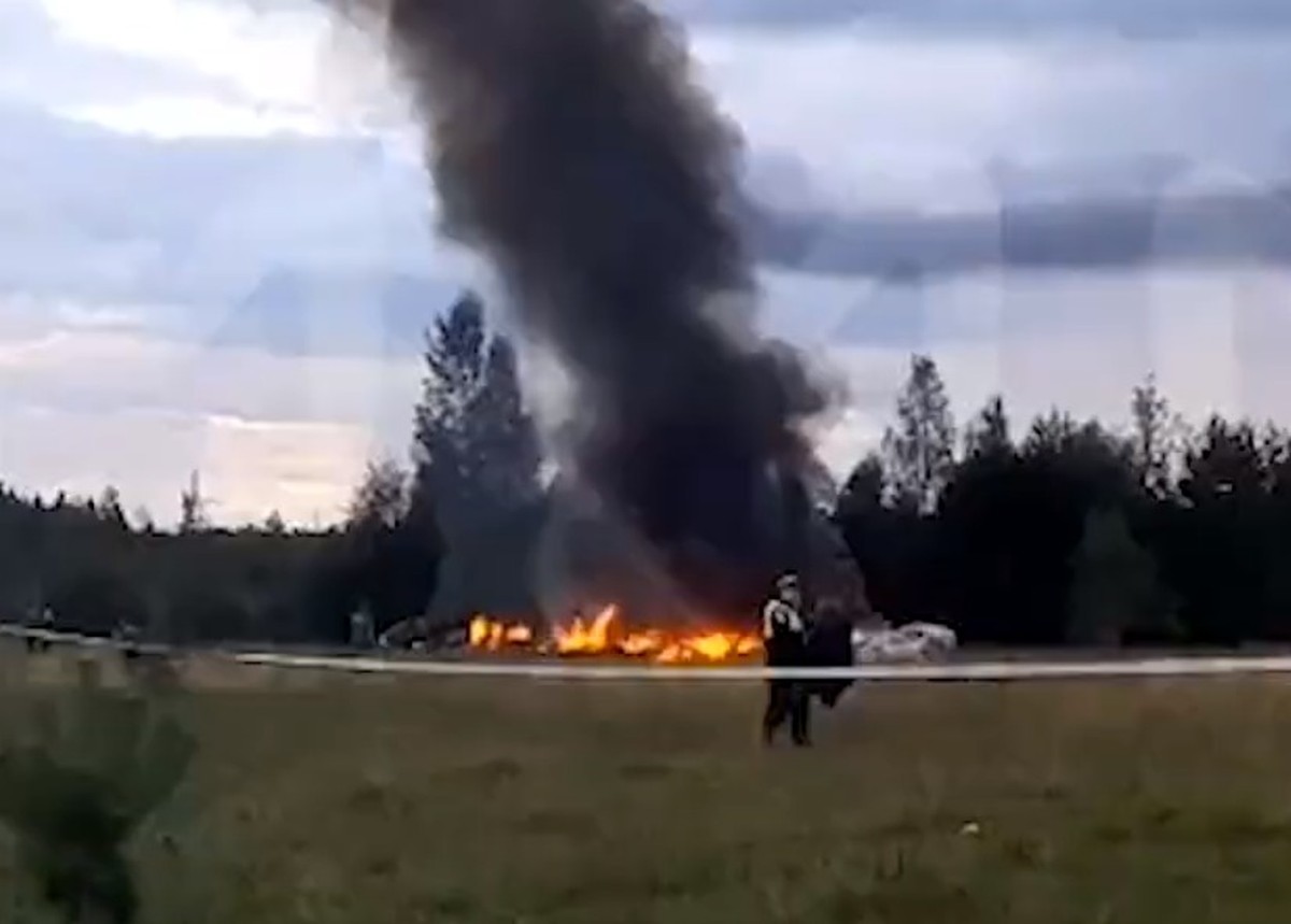 Vídeo mostra avião de Prigojin em chamas; assista