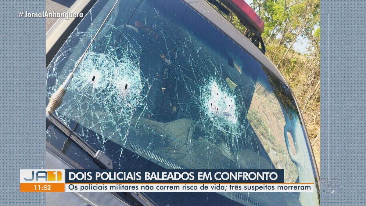 Tiroteio mata três suspeitos de série de homicídios e deixa dois policiais feridos em Goiás