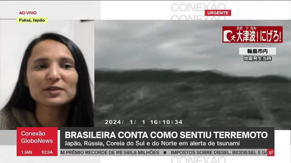 Brasileira relata momento de terror durante terremoto no Japão: ‘gritei para os meus filhos ficarem embaixo da mesa’