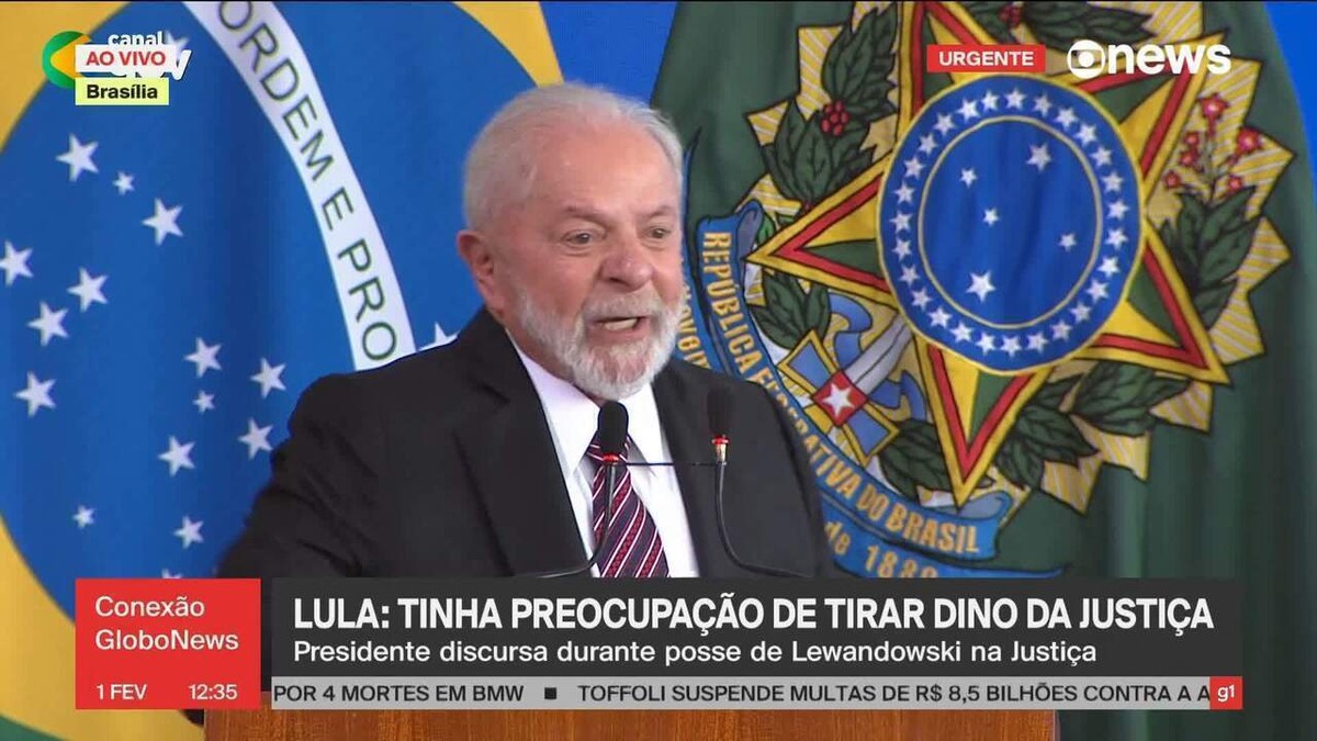 ‘Polícia Federal não persegue ninguém’, diz Lula na posse de Lewandowski