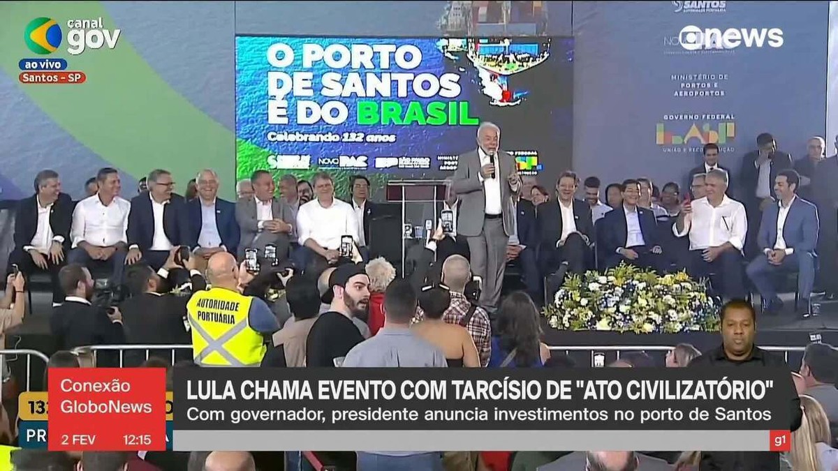 Lula chama evento com Tarcísio em SP de ‘ato civilizatório’, e diz que dará ‘todo apoio necessário’ ao estado