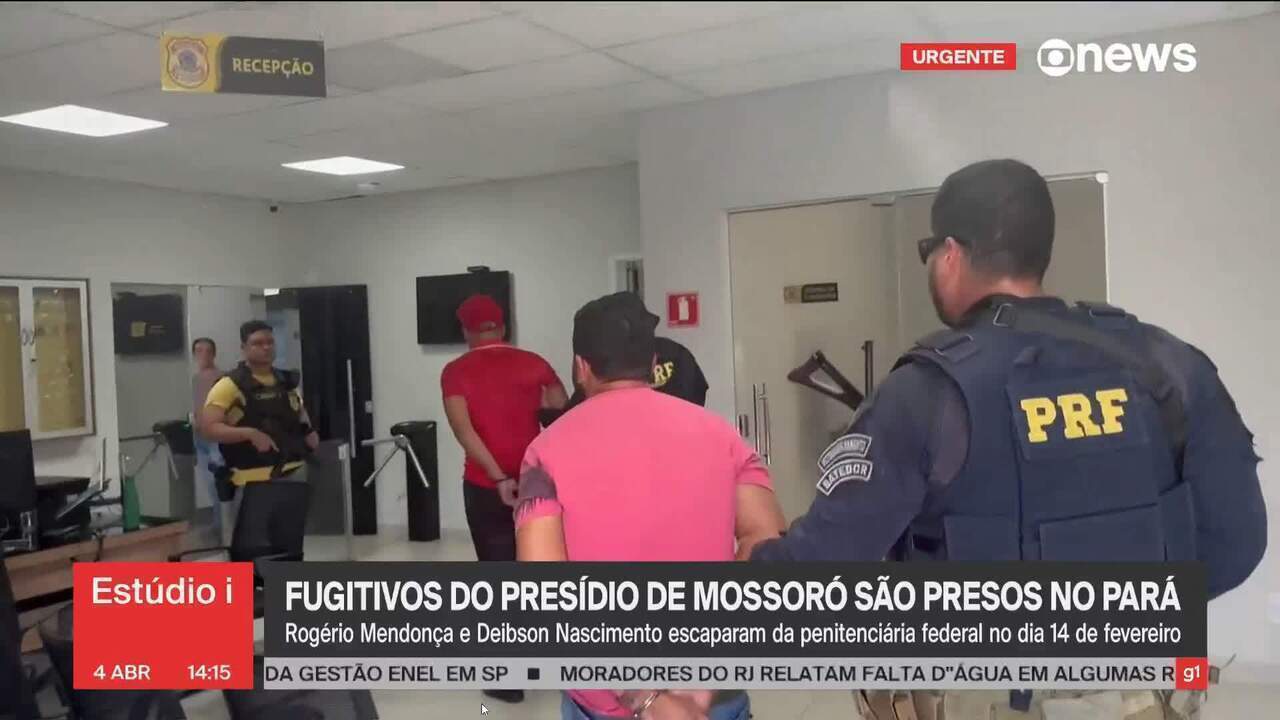 Fugitivos do presídio de Mossoró são levados para a Polícia Federal no Pará | GloboNews Estúdio i