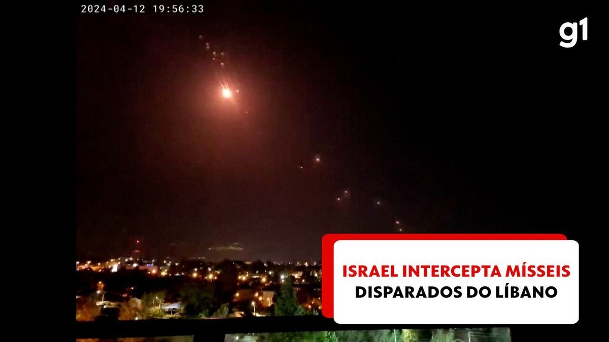 Em alerta contra ataques do Irã, Israel usa Domo de Ferro para interceptar mísseis lançados a partir do Líbano; VÍDEO