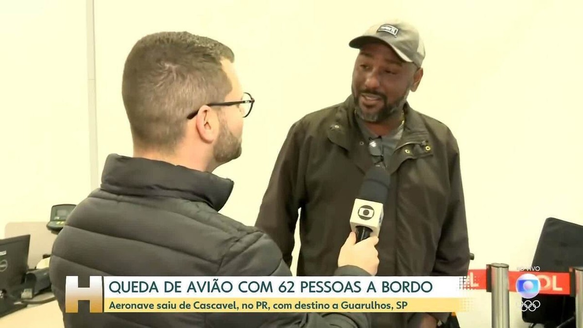 ‘Falei pra me colocar no avião’, diz passageiro que perdeu voo de aeronave que caiu em Vinhedo