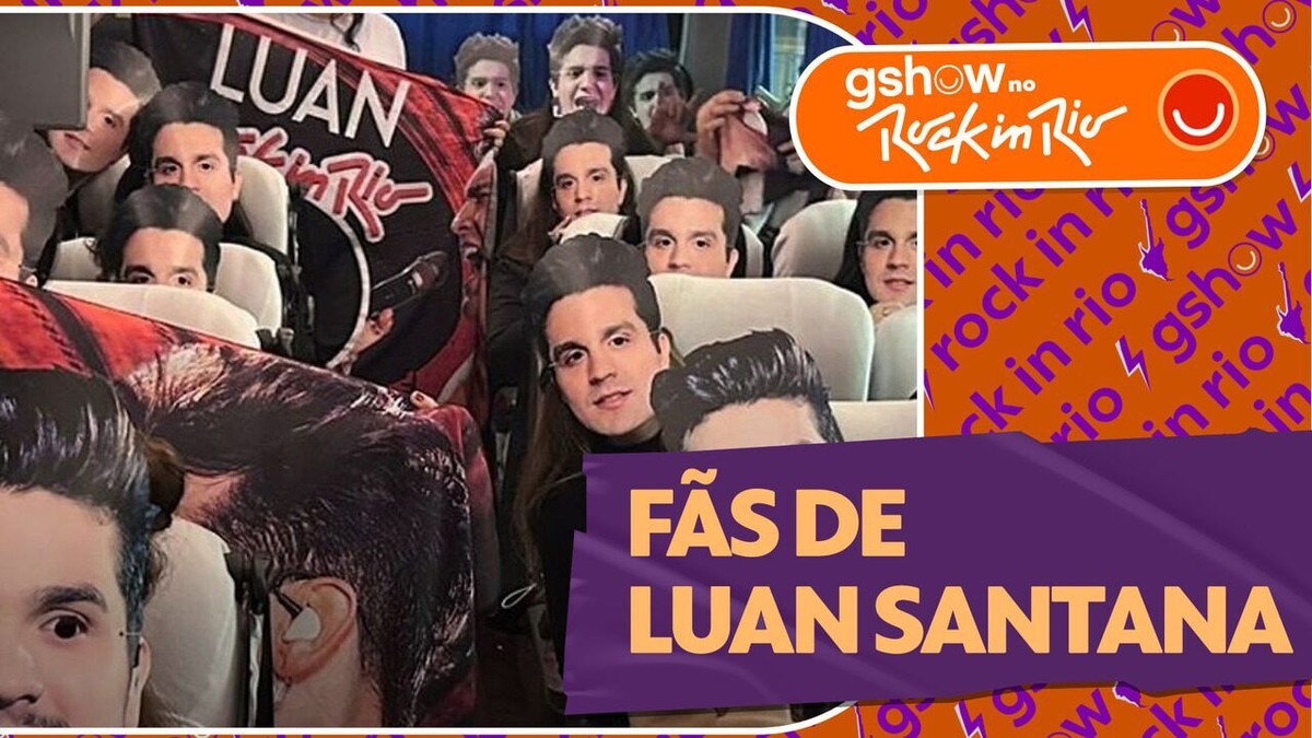 Fãs de Luan Santana aparecem mascarados em caravana para o Rock in Rio