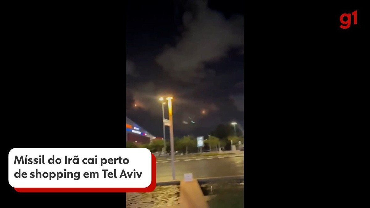 VÍDEO mostra momento em que míssil cai perto de shopping em Tel Aviv