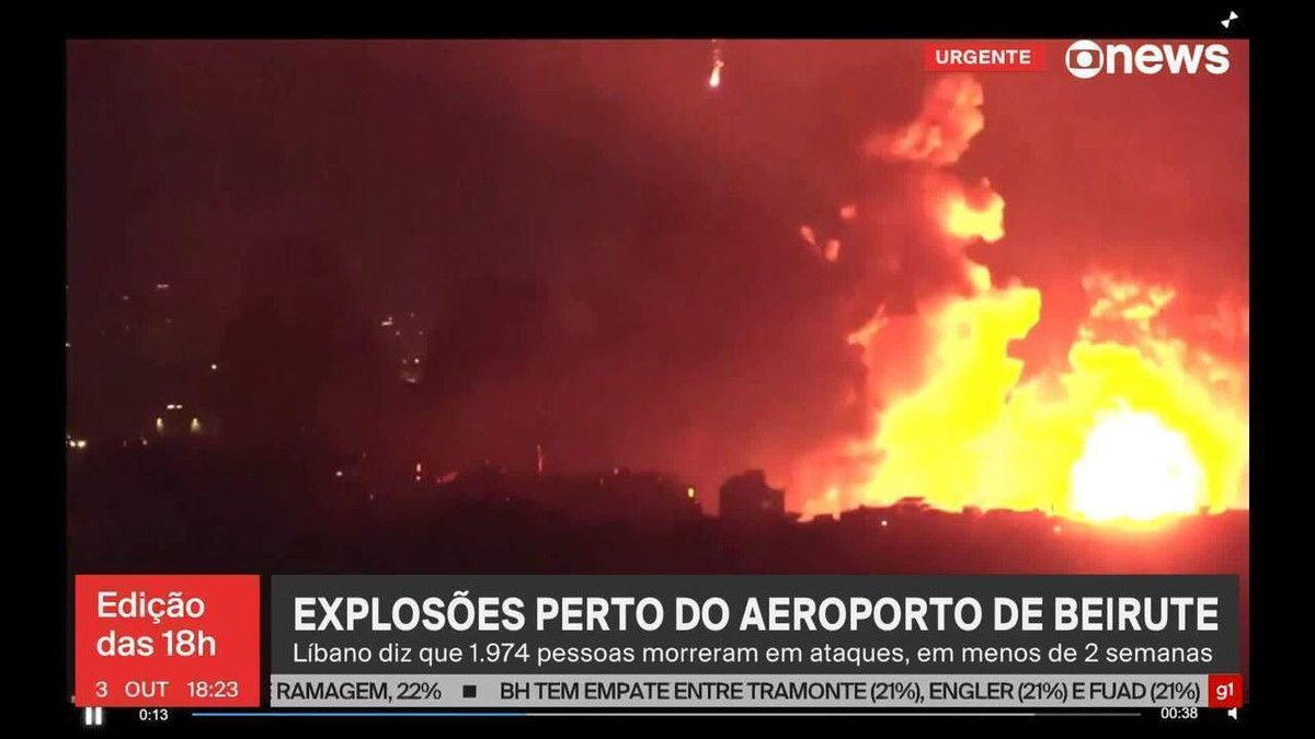 Fortes explosões são vistas na região do aeroporto de Beirute; FAB planejava pousar no local para resgatar brasileiros